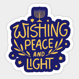 Wishing Peace and Light this Hanukkah Sticker